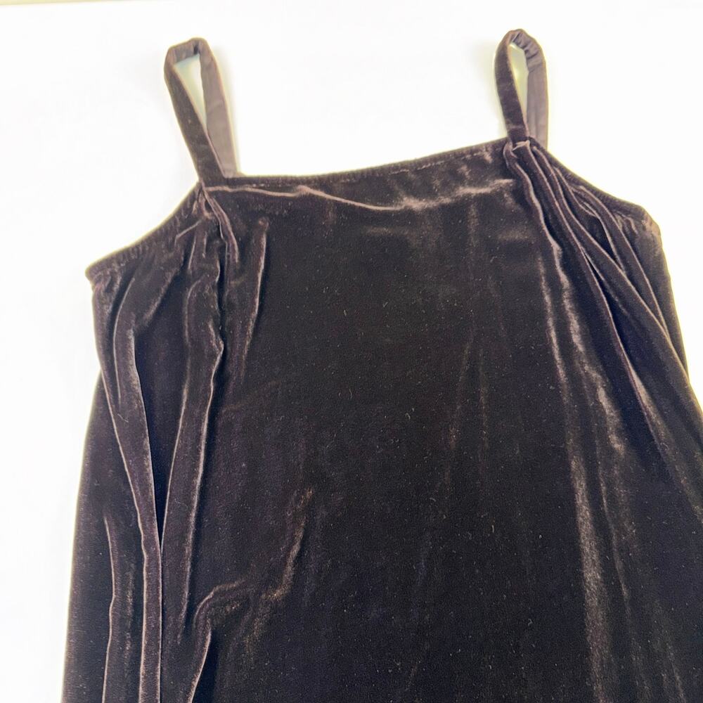 Eileen Fisher Dark Brown Velvet Maxi Slip Dress Quiet Luxury Minimalist Size L - Picture 12 of 12